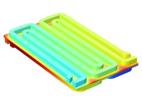 Low-Temperature PEM Fuel Cell with Serpentine Flow Field
