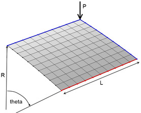 Postbuckling Analysis of a Hinged Cylindrical Shell