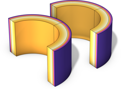 Area Scaling Factor in Heat Transfer in Shells