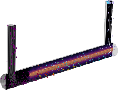 Annular Ultraviolet Reactor with Particle Tracing
