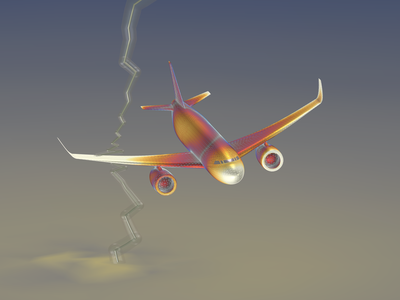 Lightning-Induced Voltage of a Wire in an Airplane
