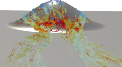 Large Eddy Simulation of a 3D Hill Geometry