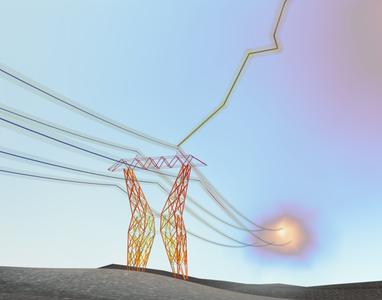 Lightning Surge on a Power Transmission Tower