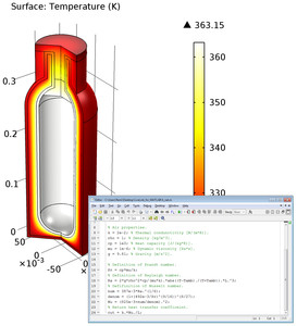 Temperature Distribution in a Vacuum Flask