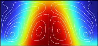 Acoustic Streaming in a Microchannel with Inhomogeneous Fluids