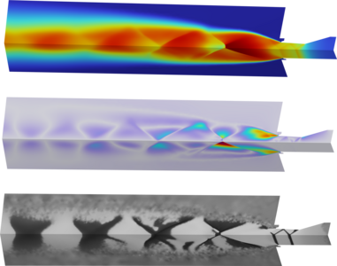 Shock Diamonds from a Rectangular Nozzle