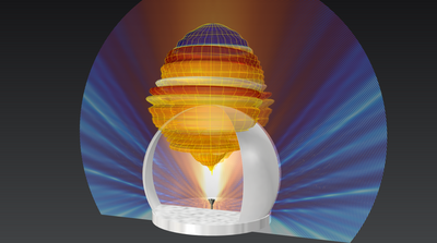 Efficient Modeling of a Spherical Radome
