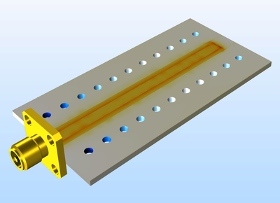 An SMA Connector on a Grounded Coplanar Waveguide