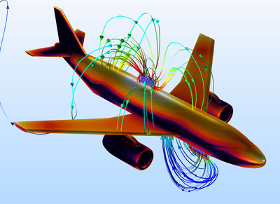 Simulating Antenna Crosstalk on an Airplane's Fuselage