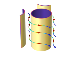 Turbulent Flow Through a Shell-and-Tube Heat Exchanger Cross Section