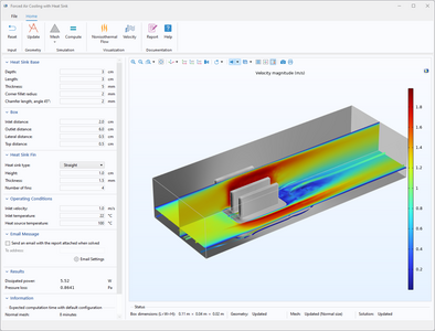Forced Air Cooling with Heat Sink