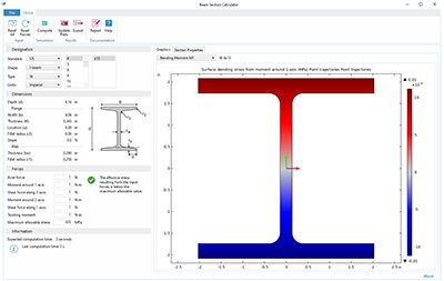 Beam Section Calculator