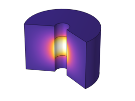 Steady-State 2D Axisymmetric Heat Transfer with Conduction