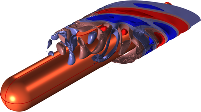 Submarine Scattering: Time-Domain Simulation and FFT