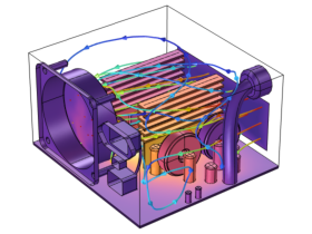 Forced Convection Cooling of an Enclosure with Fan and Grille