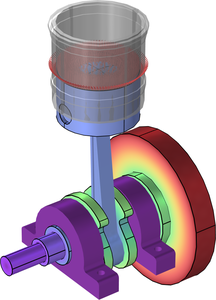Reciprocating Engine with Hydrodynamic Bearings