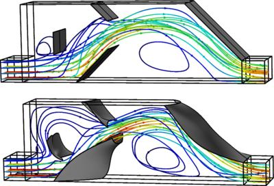 Shape Optimization of a 3D Tesla Microvalve