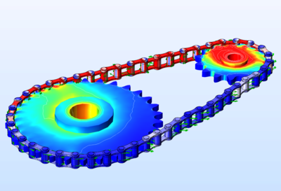 Stress Analysis of a Roller Chain Sprocket Assembly