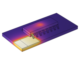 Heat Transfer in a Surface-Mount Package for a Silicon Chip