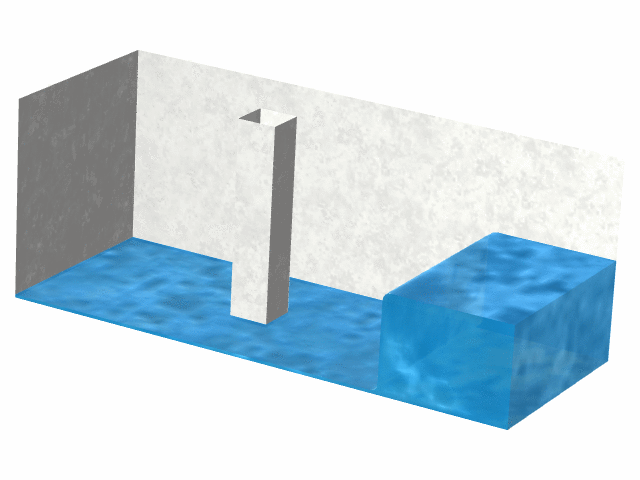 Dam Breaking on a Column, Level Set