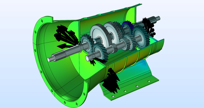 Modeling Vibration and Noise in a Gearbox: Bearing Version