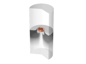 Droplet Rising Through a Suspension