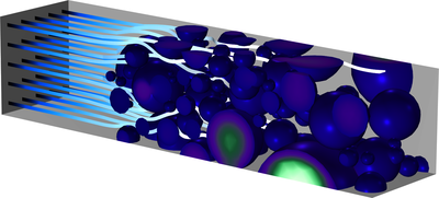Homogenizing a Heterogeneous Electrode Model