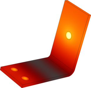 Electrical Heating in a Busbar with Terminals