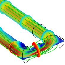 Study of Gas Dynamics in the Heat-accumulation Stoves