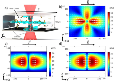 Electrothermoplasmonic Flow in Gold Nanoparticle Suspensions