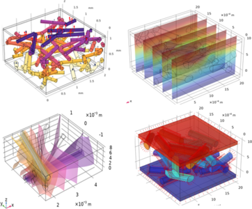 Simulation of heat transfer in fibrous insulation materials