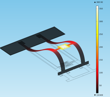 µHeater on a Buckled Cantilever Plate for Gas Sensor Applications