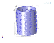 Simulation of Active Underwater Cylindrical Acoustic Antenna