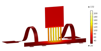 Simulation of a Buckled Cantilever Plate with Thermal Bimorph Actuators