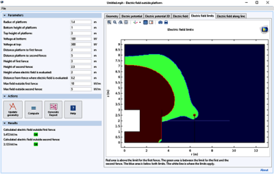 An App for Calculating the Electric Field outside Electrical Installations