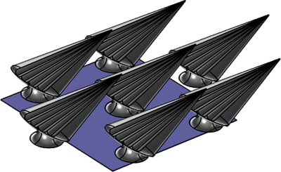 3D Model of Flow Behavior near Dermal Denticles from Shark Skin