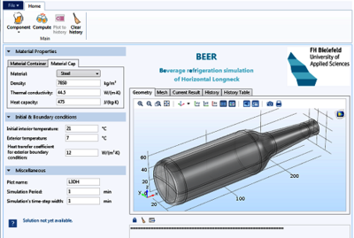 Simulation of Beverage Refrigeration with Dependence on Container Shape, ...