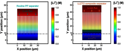 用于金属锂负极的柔性固态电解质中的锂离子输运研究